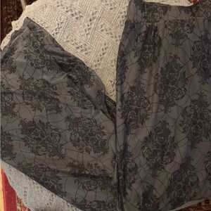 Gray and Black Patterned Pants